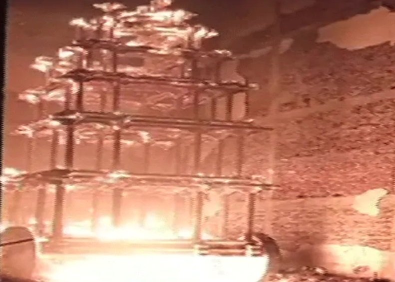 Wooden chariot of Andhra Pradesh’s Lakshmi Narasimha temple gutted in fire