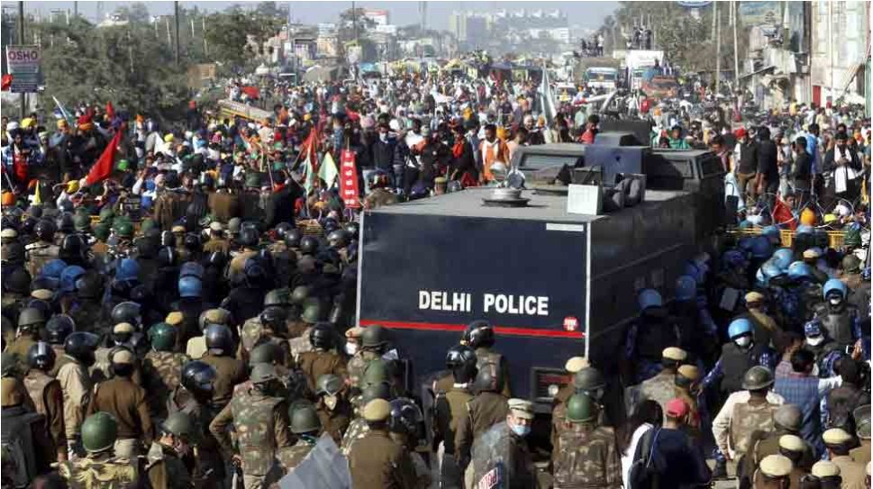 Protesting farmers gather at Delhi’s Tikri border; heavy security deployed