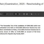 UPSC Civil Services Mains Interview 2025 Postponed; Check New Date Here