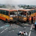 Two Buses Collide Head-On On National Highway 552 In Morena, Over 20 Passengers Injured
